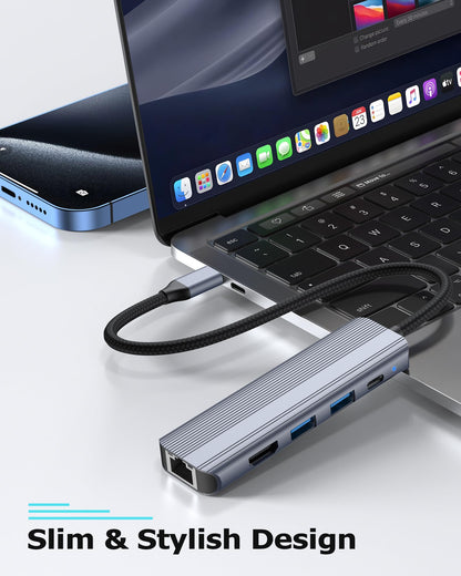 USB C Hub Docking Station Dual 4K HDMI 60Hz With 100W PD