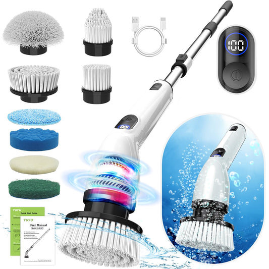 TUYU Electric Spin Scrubber Cordless IPX7 Waterproof