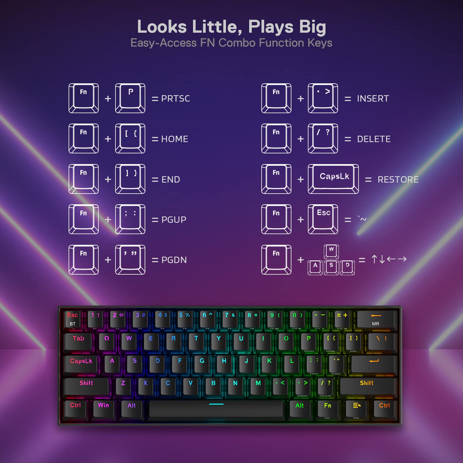 Redragon K530 Pro Wireless RGB Mechanical Keyboard