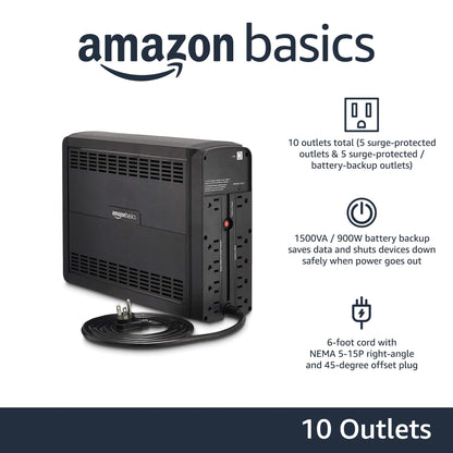Amazon Basics UPS Battery Backup Power Outage Protection