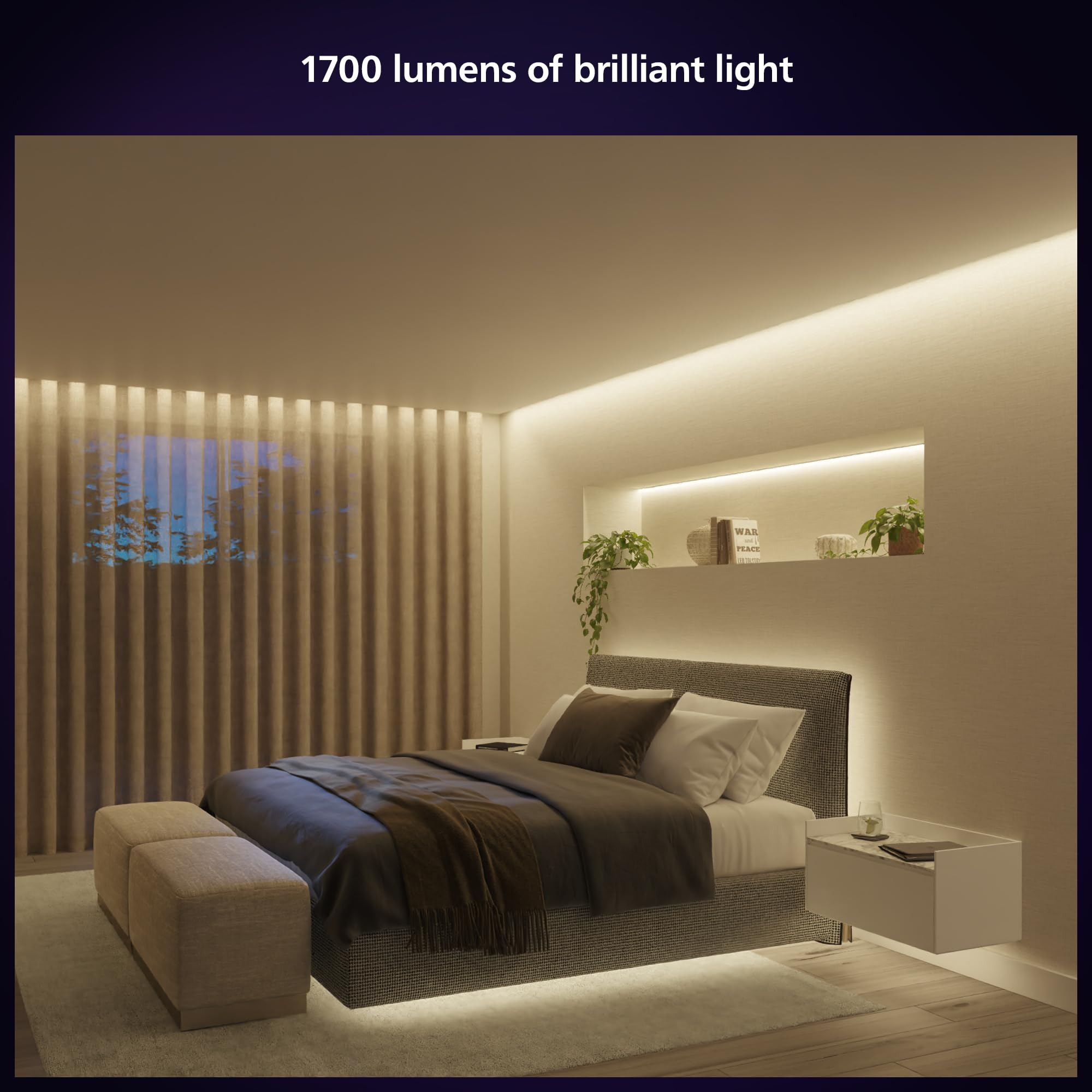 Philips Hue Smart LED Lightstrip Enhances Home Ambiance
