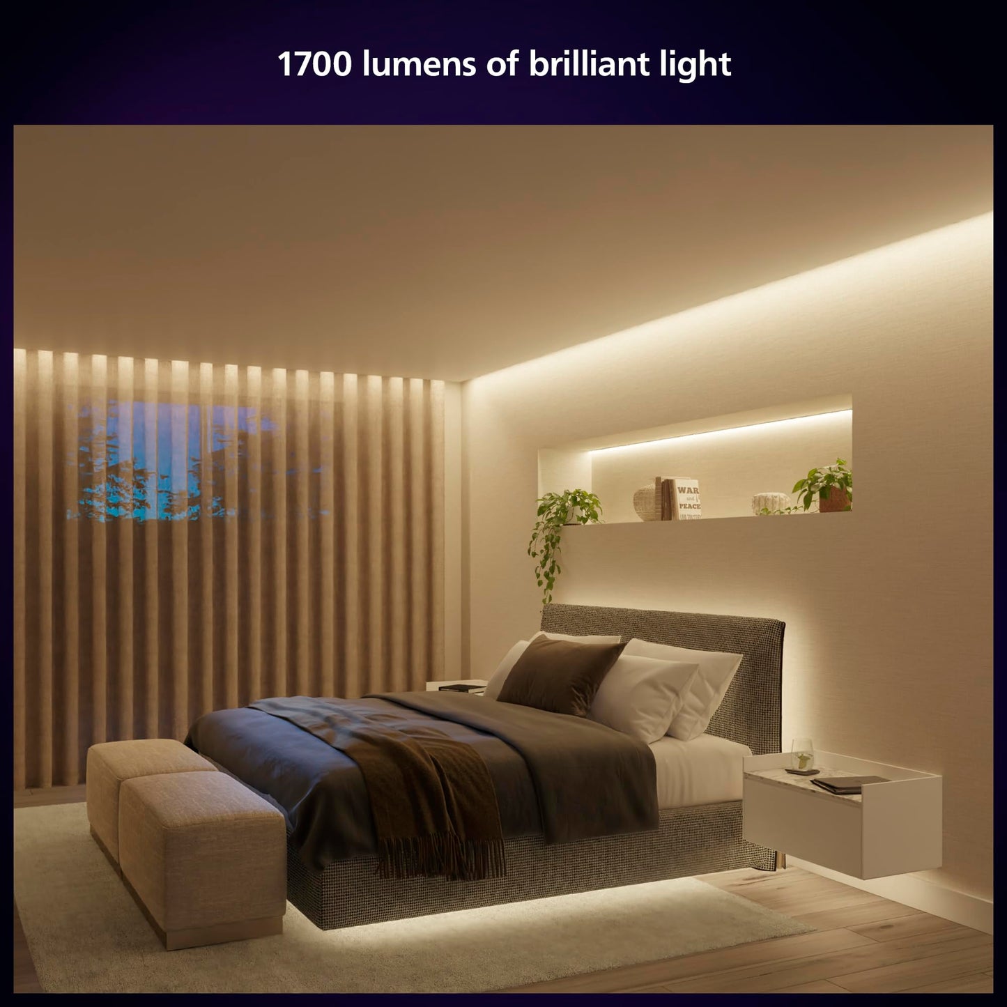 Philips Hue Smart LED Lightstrip Enhances Home Ambiance