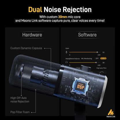 Maono PD100X USB XLR Dynamic Mic For Gaming And Streaming