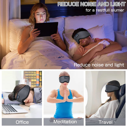 Sleep Headphones Bluetooth Eye Mask for Side Sleepers