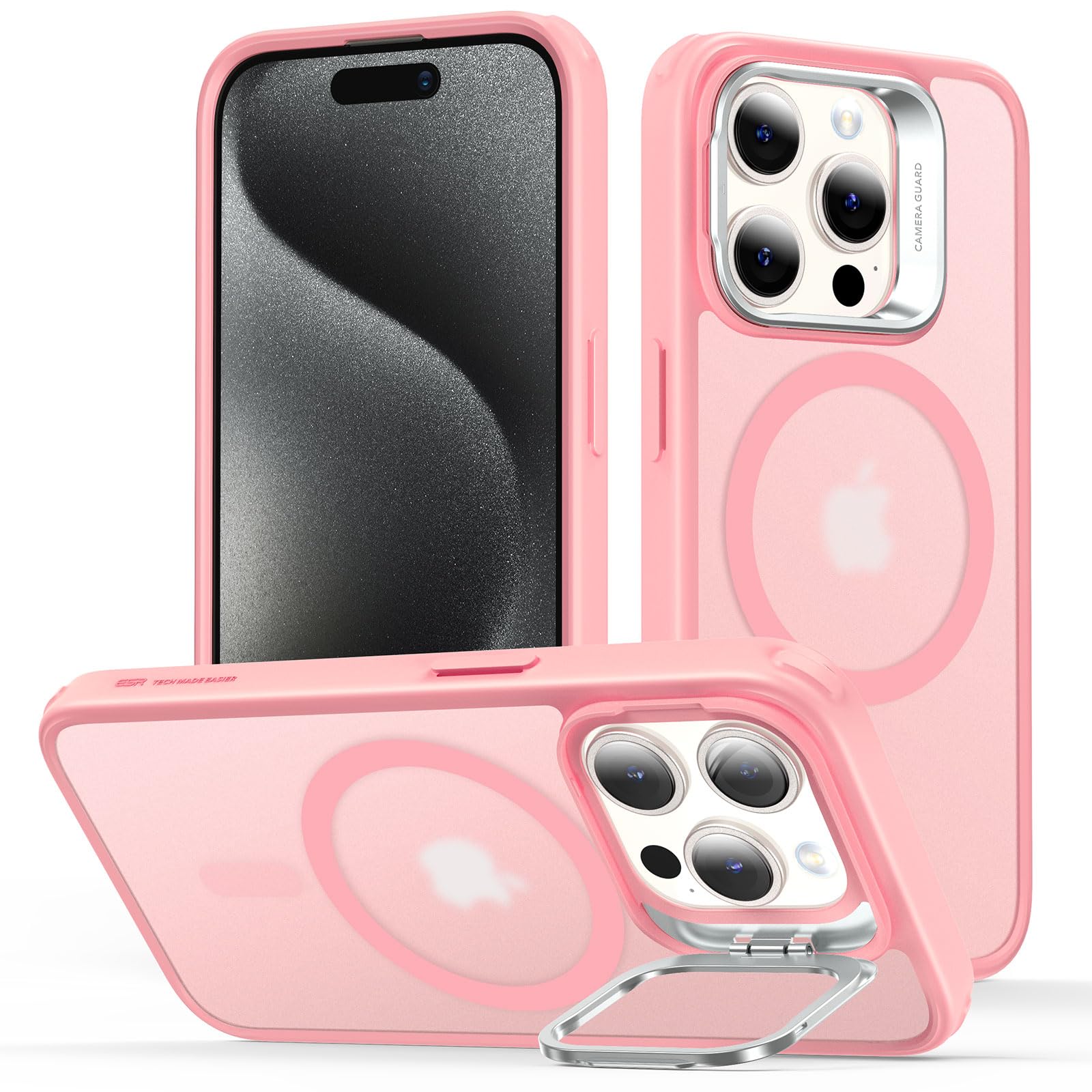 Military-Grade iPhone 16 Pro Max Case with Built-in Stand