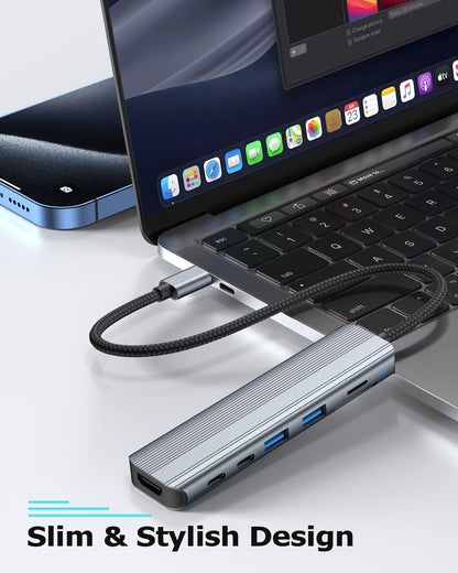 USB C Hub Docking Station Dual 4K HDMI 60Hz With 100W PD