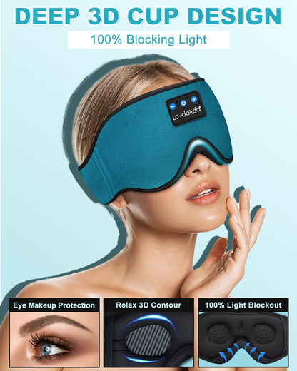 Sleep Headphones Bluetooth Eye Mask for Side Sleepers