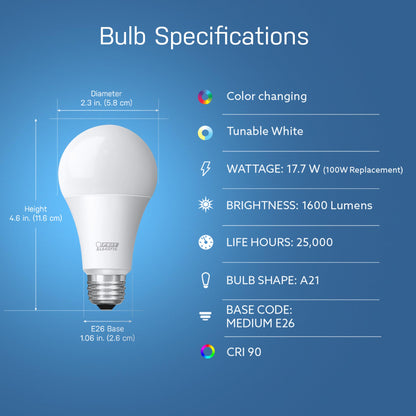Smart RGB Color Changing LED Bulbs for Home Automation