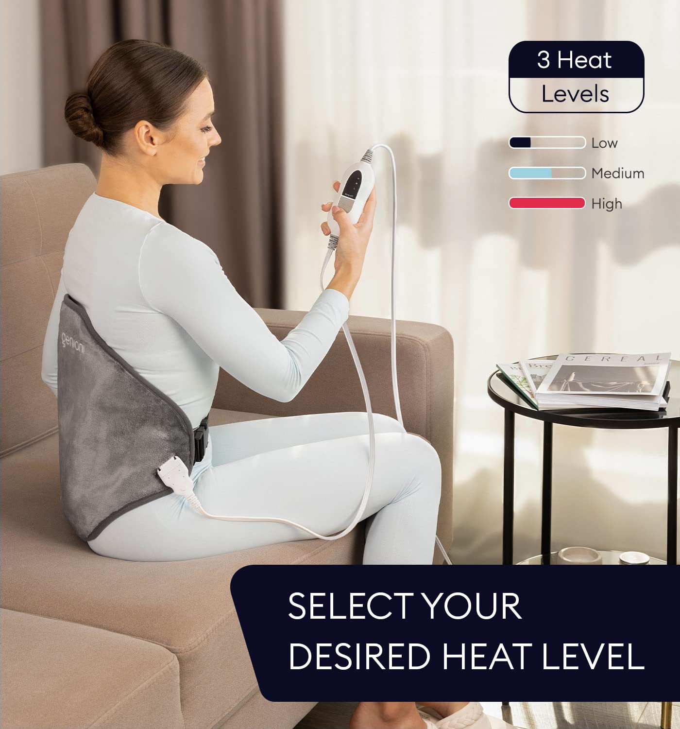 Geniani Large Electric Heating Pad for Pain Relief