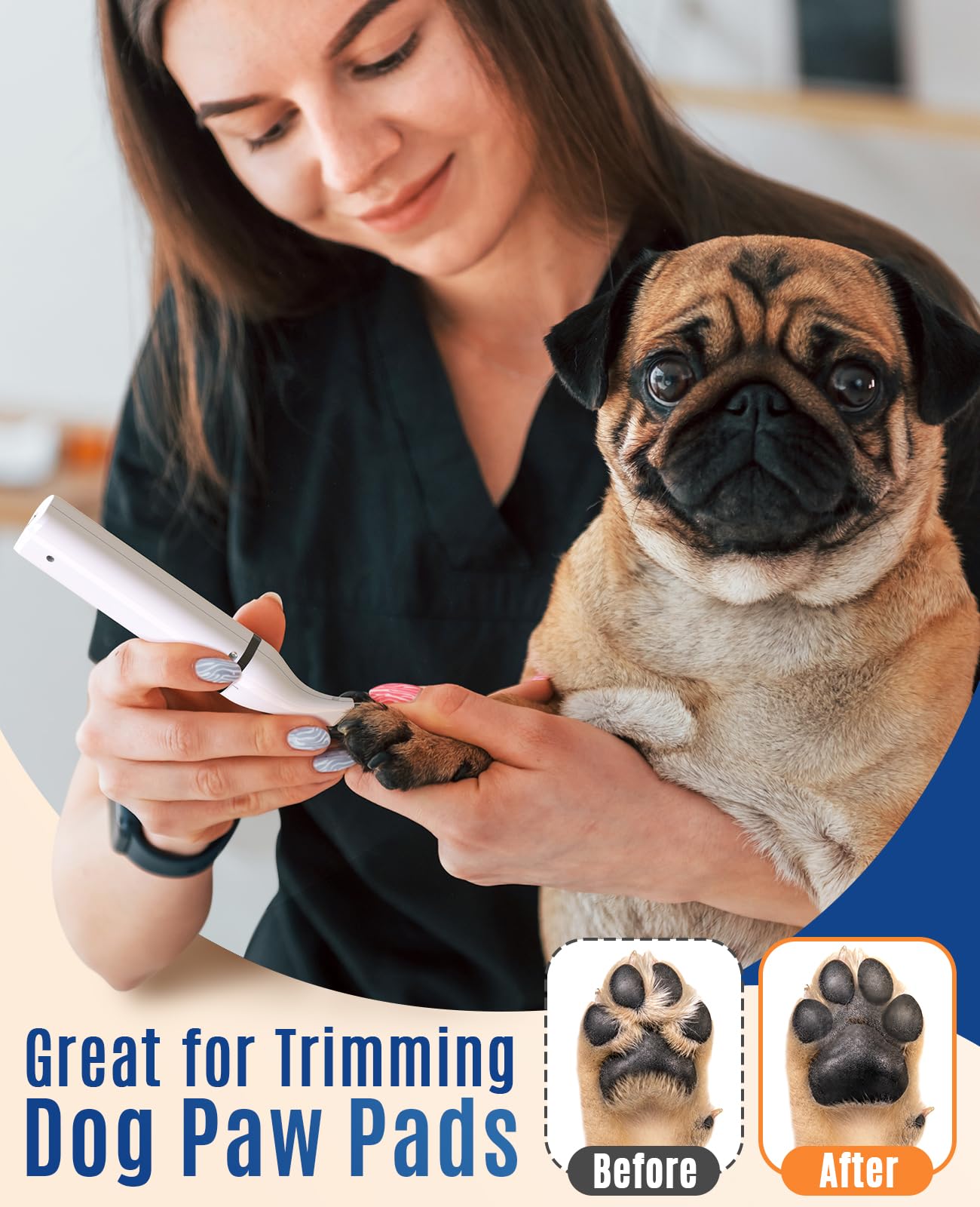 Oneisall Dog Clippers Cordless Low Noise Grooming Trimmer