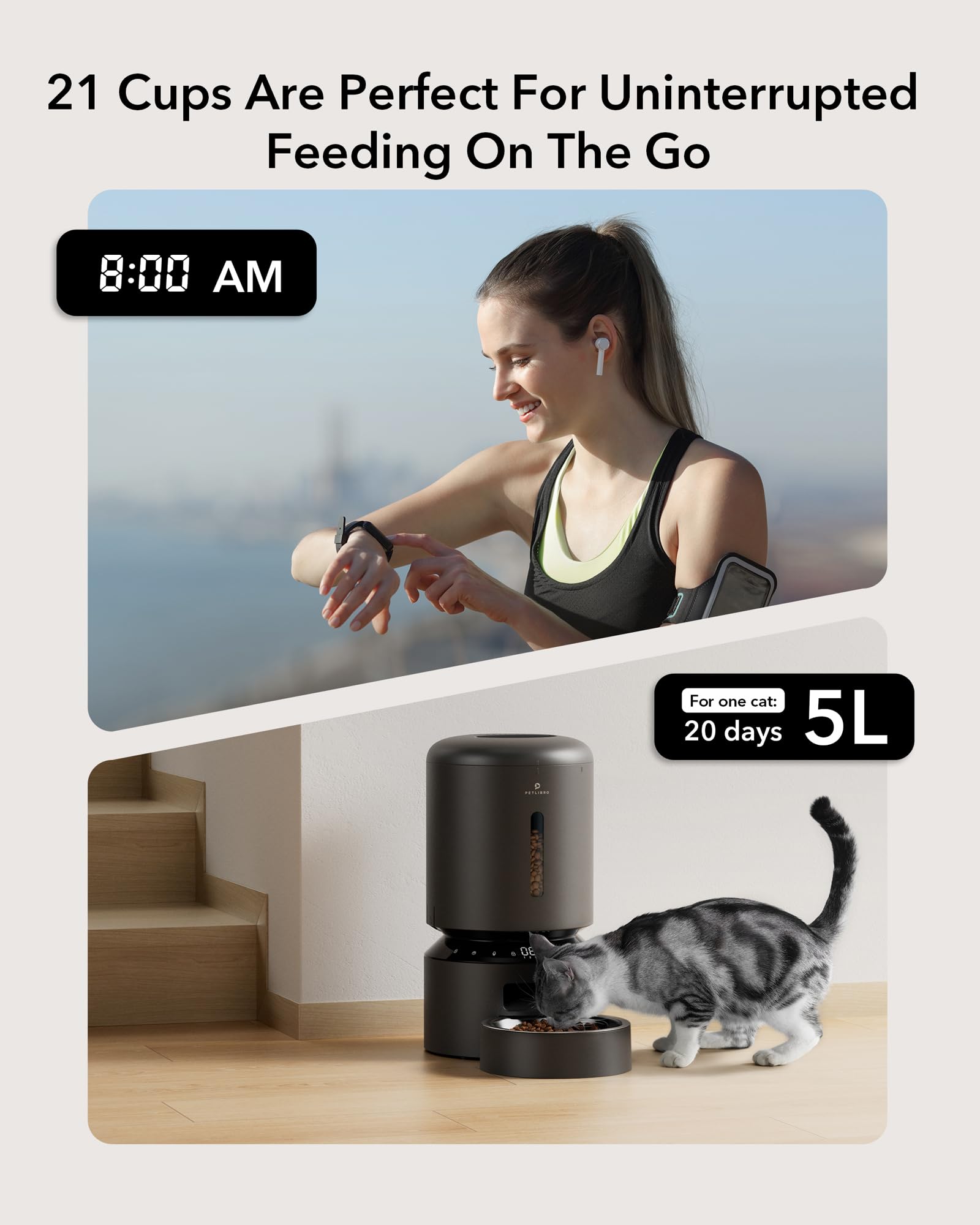 Automatic Cat Feeder with Freshness Preservation and Timed Meals