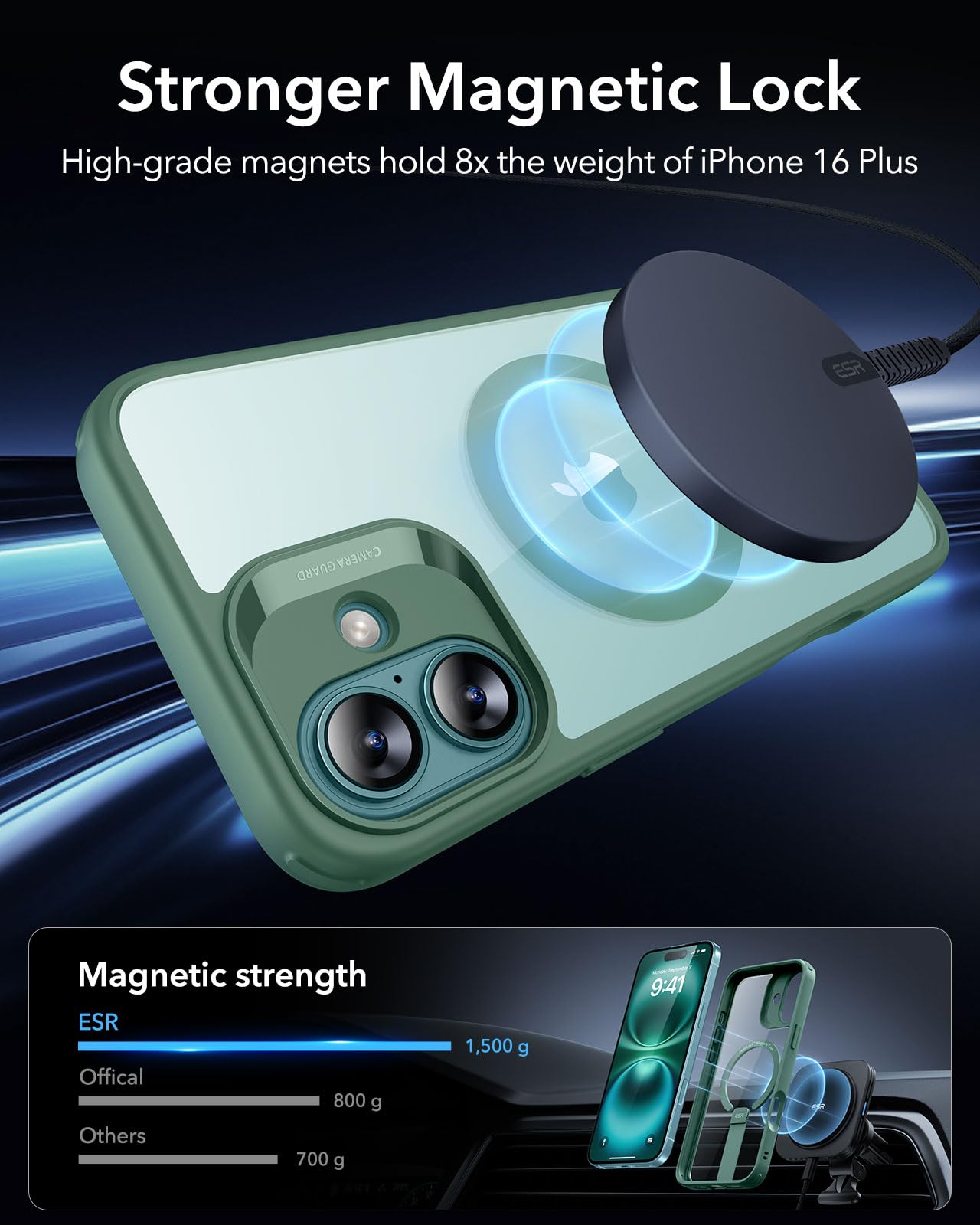 Military-Grade Clear Case for iPhone 16 Pro Max