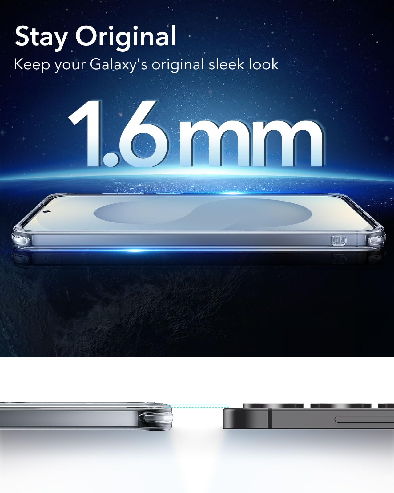 ESR Clear Black Case for Samsung Galaxy S25 Ultra
