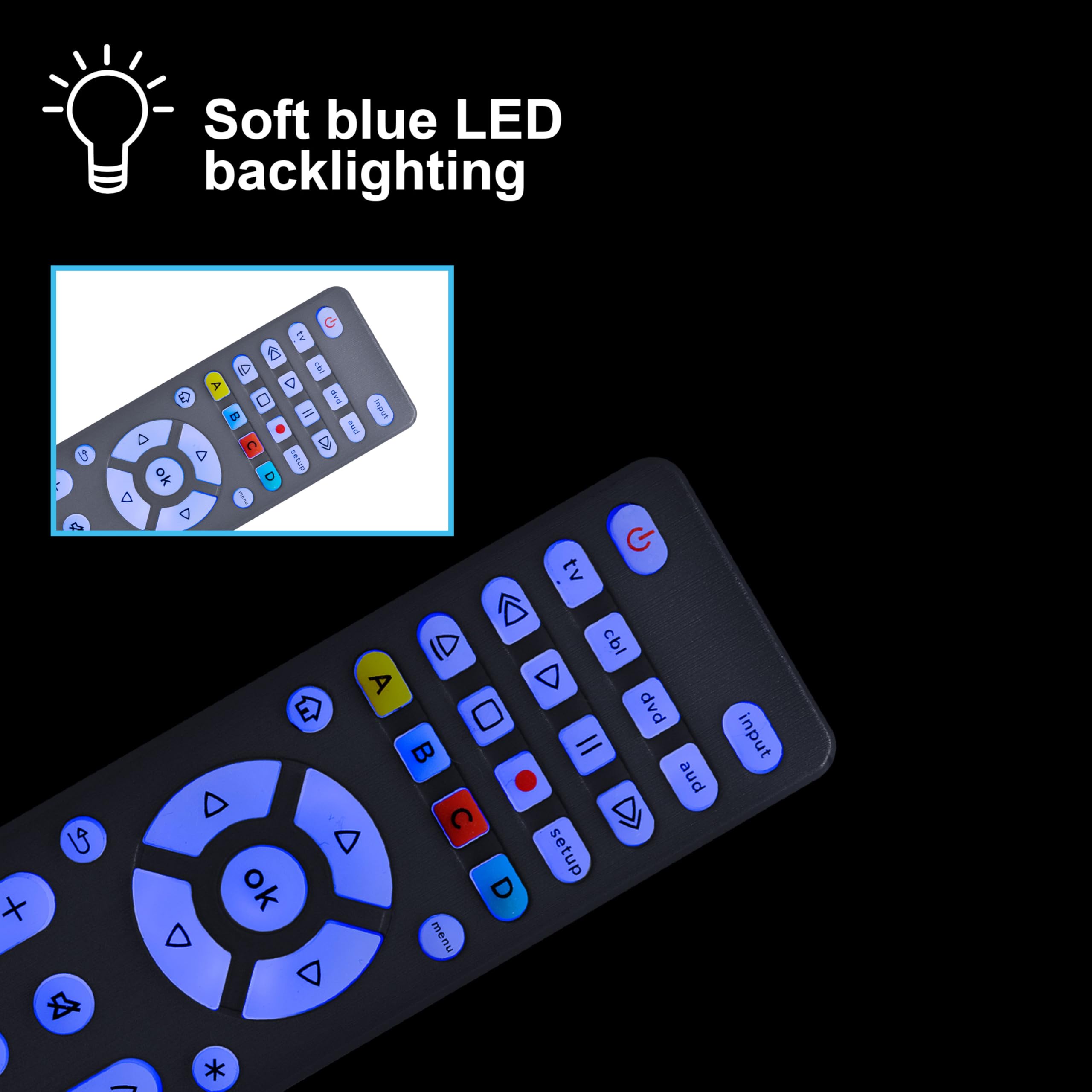 GE 4 Device Universal Remote with Backlit Buttons