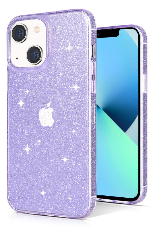 Iphone 13 Clear Glitter Case Soft TPU Shockproof Bumper 6.1 Inch