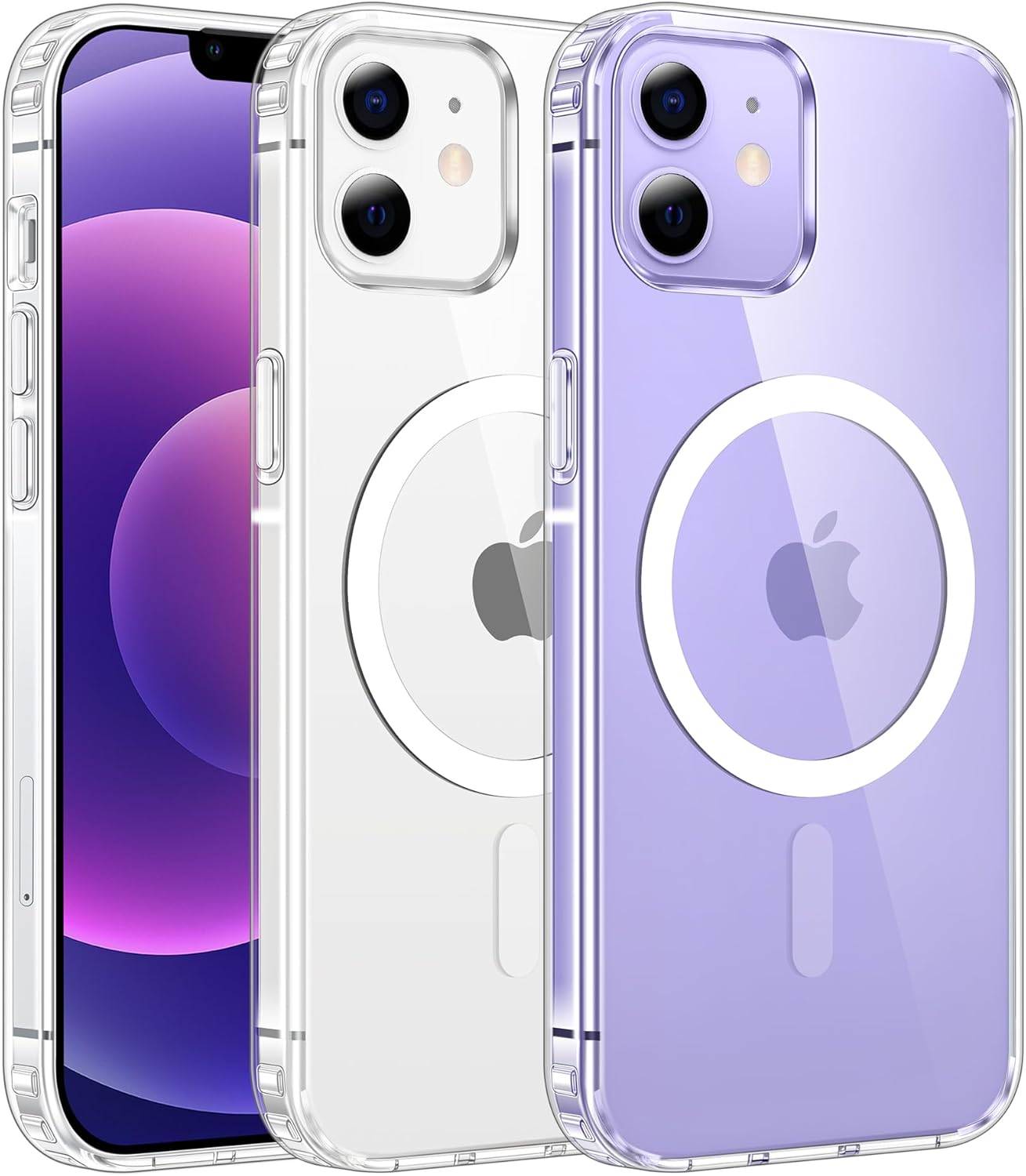 FNTCASE IPhone 16 Case Clear Magnetic MagSafe Screen Protector Drop Proof Rugged