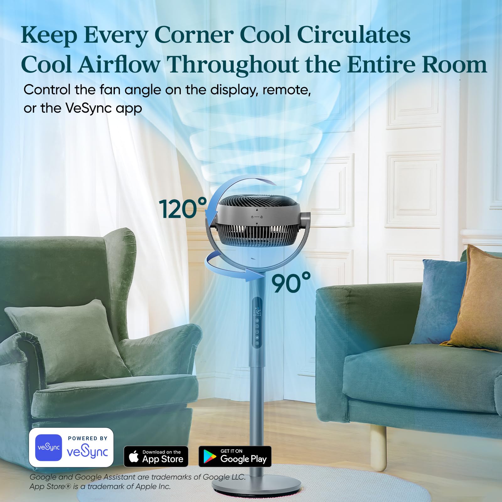 Levoit Quiet Oscillating Fan with Remote Control