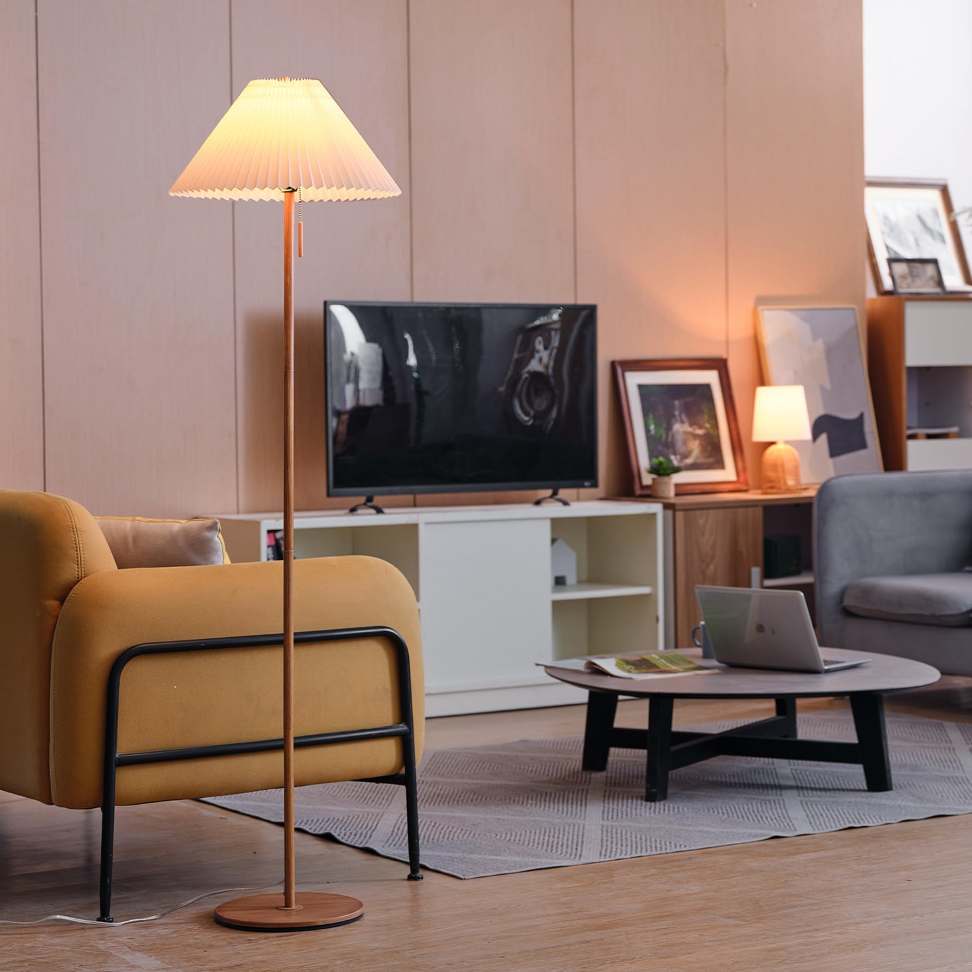 Modern 58 Inch Floor Lamp with Geometric Design