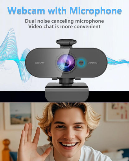 1080P HD Webcam with Microphone for PC Mac Laptops YouTube