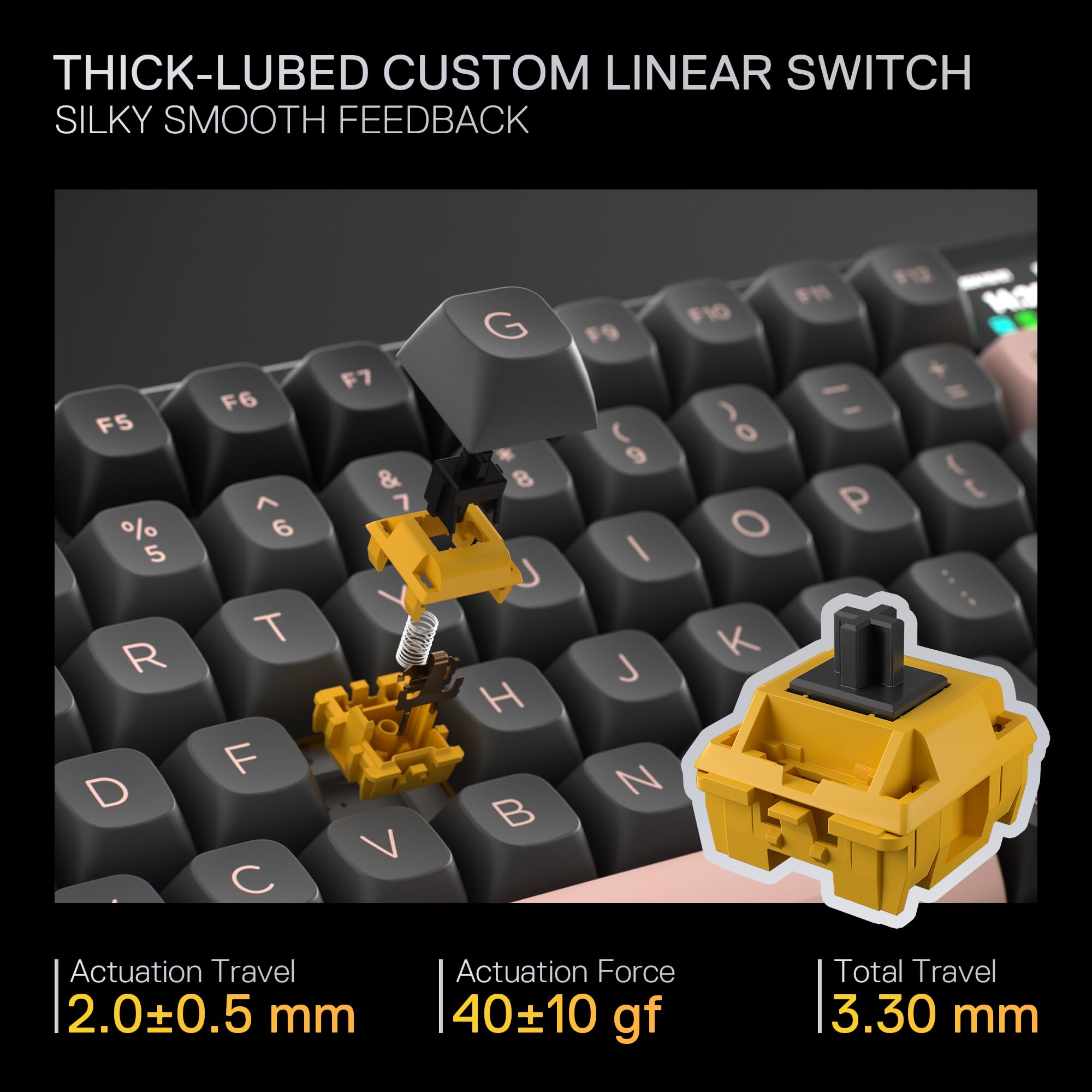 Redragon K673 Pro Wireless RGB Gaming Keyboard with Custom Knob