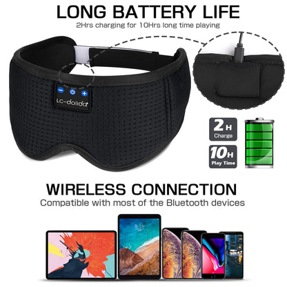 Sleep Headphones Bluetooth Eye Mask for Side Sleepers