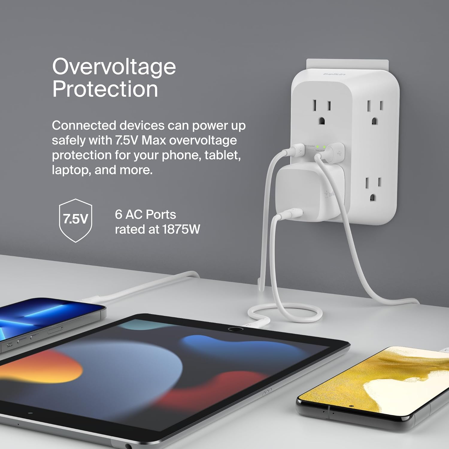 Belkin 6 Outlets Surge Protector Power Strip With USB C PD