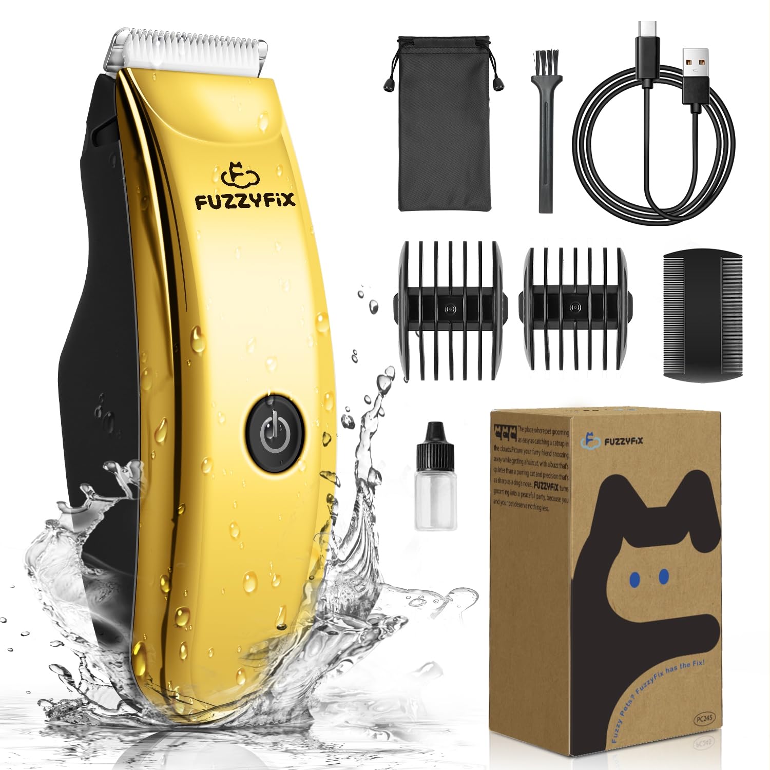 Portable Low Noise Pet Grooming Clippers for Matted Hair