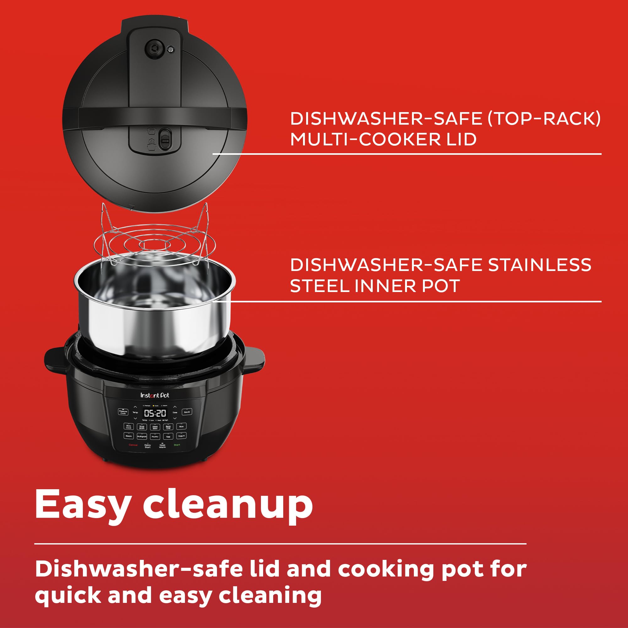 Instant Pot Duo Mini Electric Pressure Cooker with Recipe App