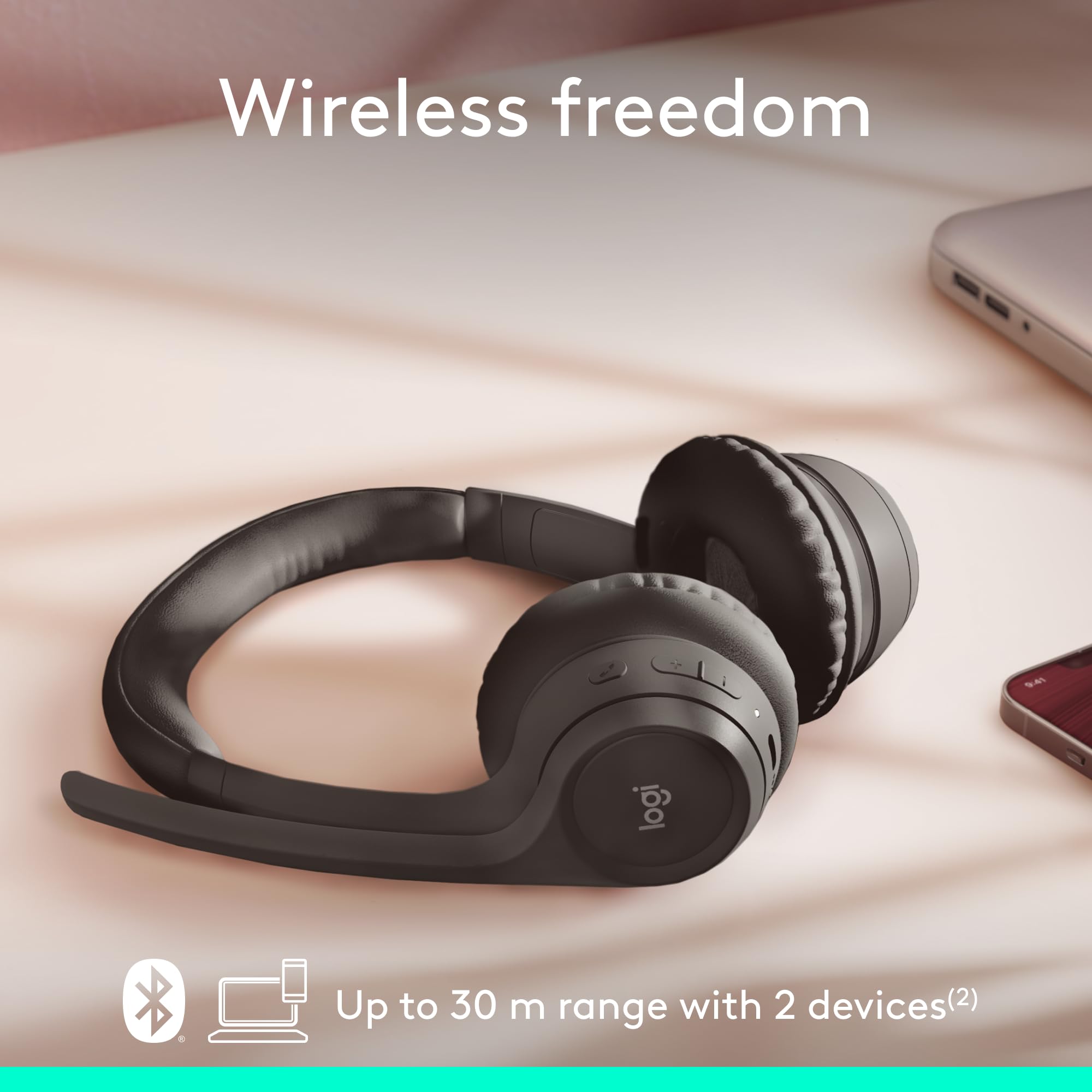Logitech Zone 301 Wireless Headset with Noise Cancellation