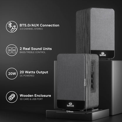 Redragon GS813 Wireless Bluetooth Desktop Speakers with Enhanced Bass