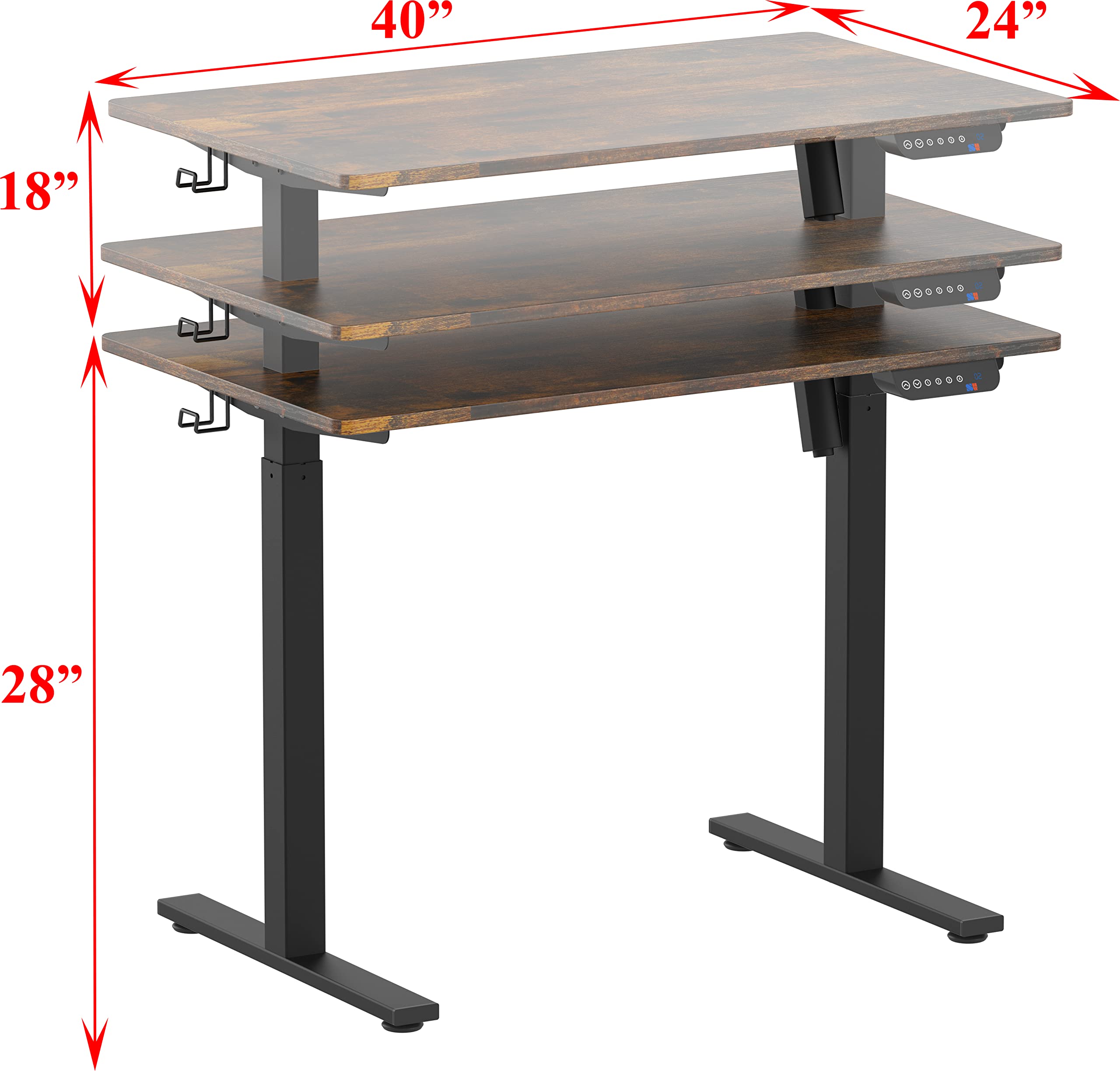 Height Adjustable Standing Desk with Memory Preset Feature