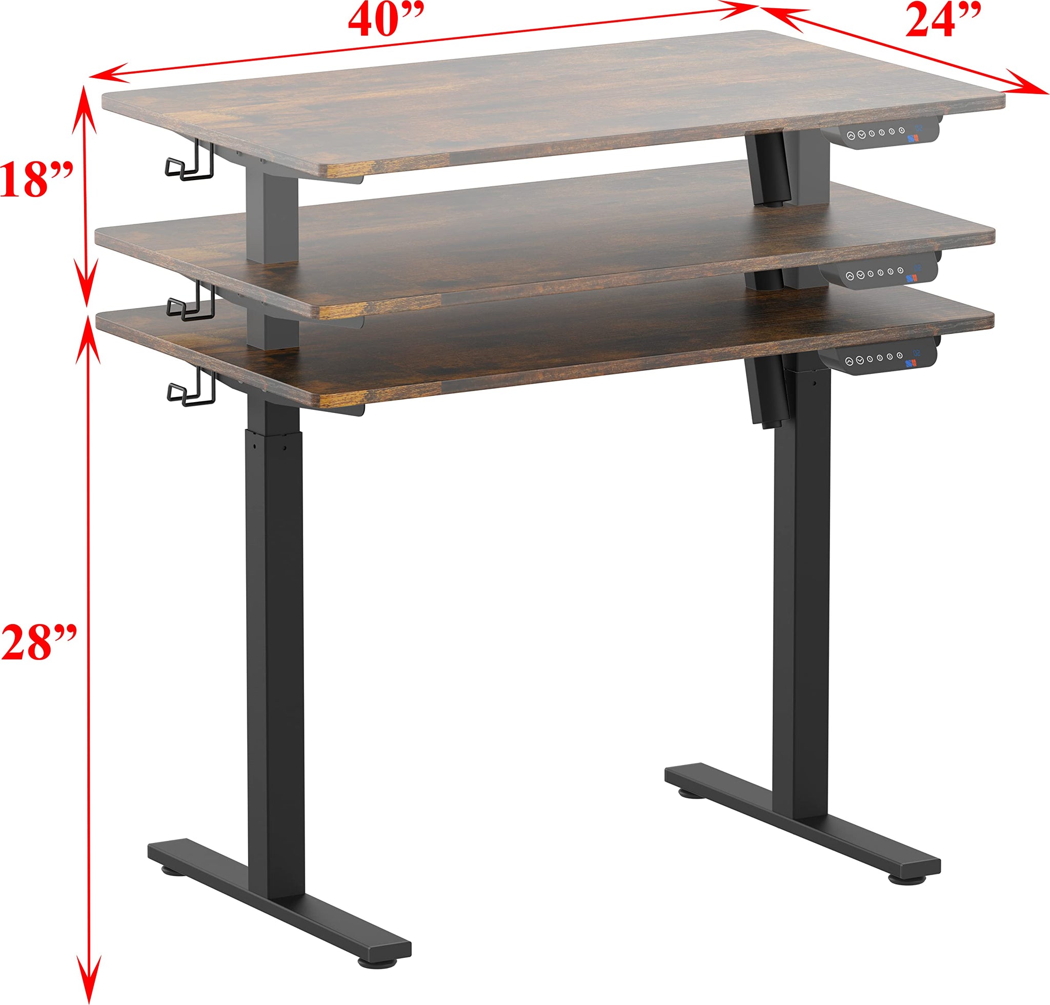 Height Adjustable Standing Desk with Memory Preset Feature