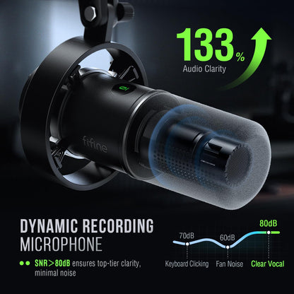FIFINE Dynamic Microphone XLR USB Podcast Studio Mic