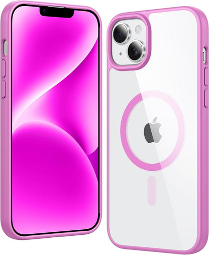 FNTCASE IPhone 16 Case Clear Magnetic MagSafe Screen Protector Drop Proof Rugged