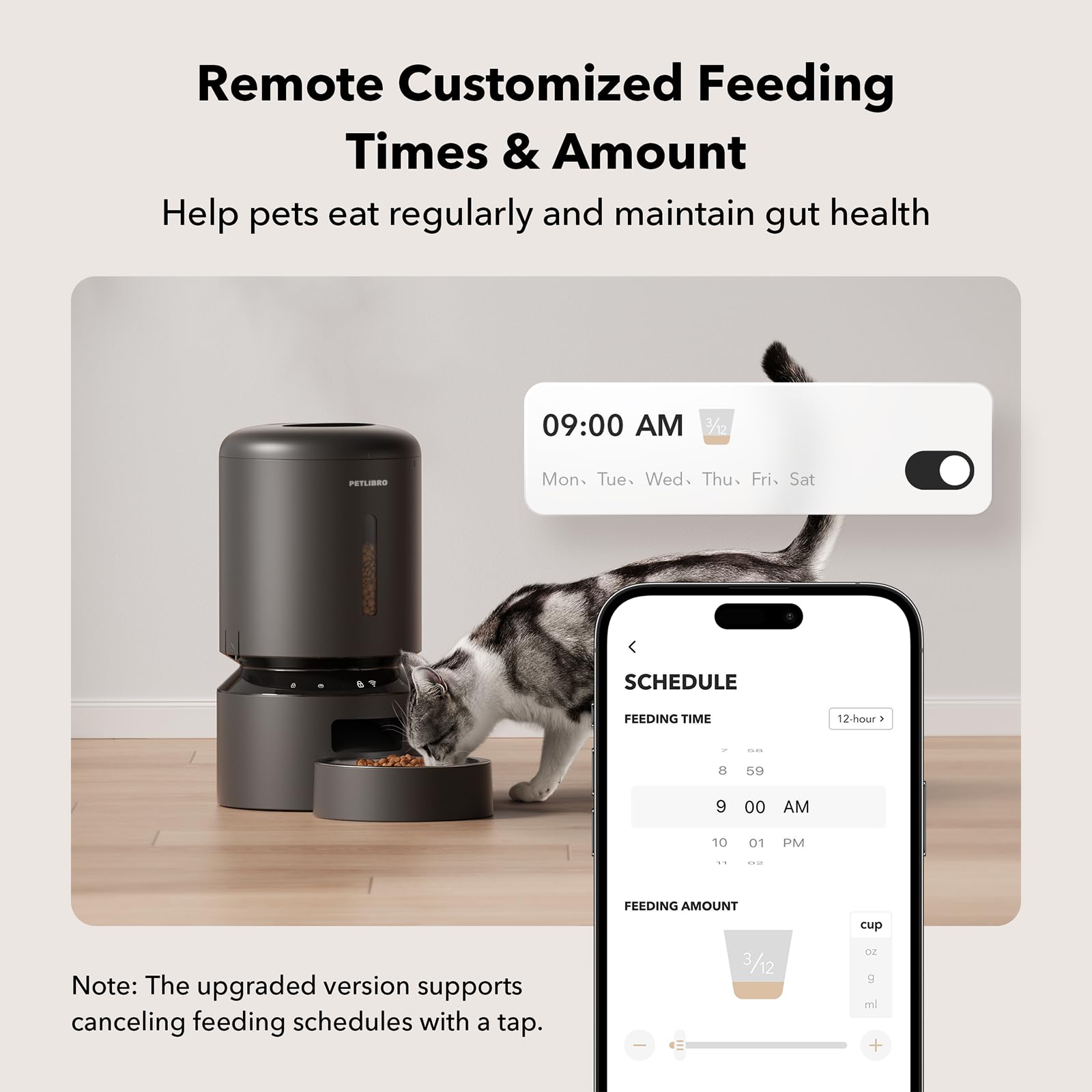 Automatic Cat Feeder with Freshness Preservation and Timed Meals
