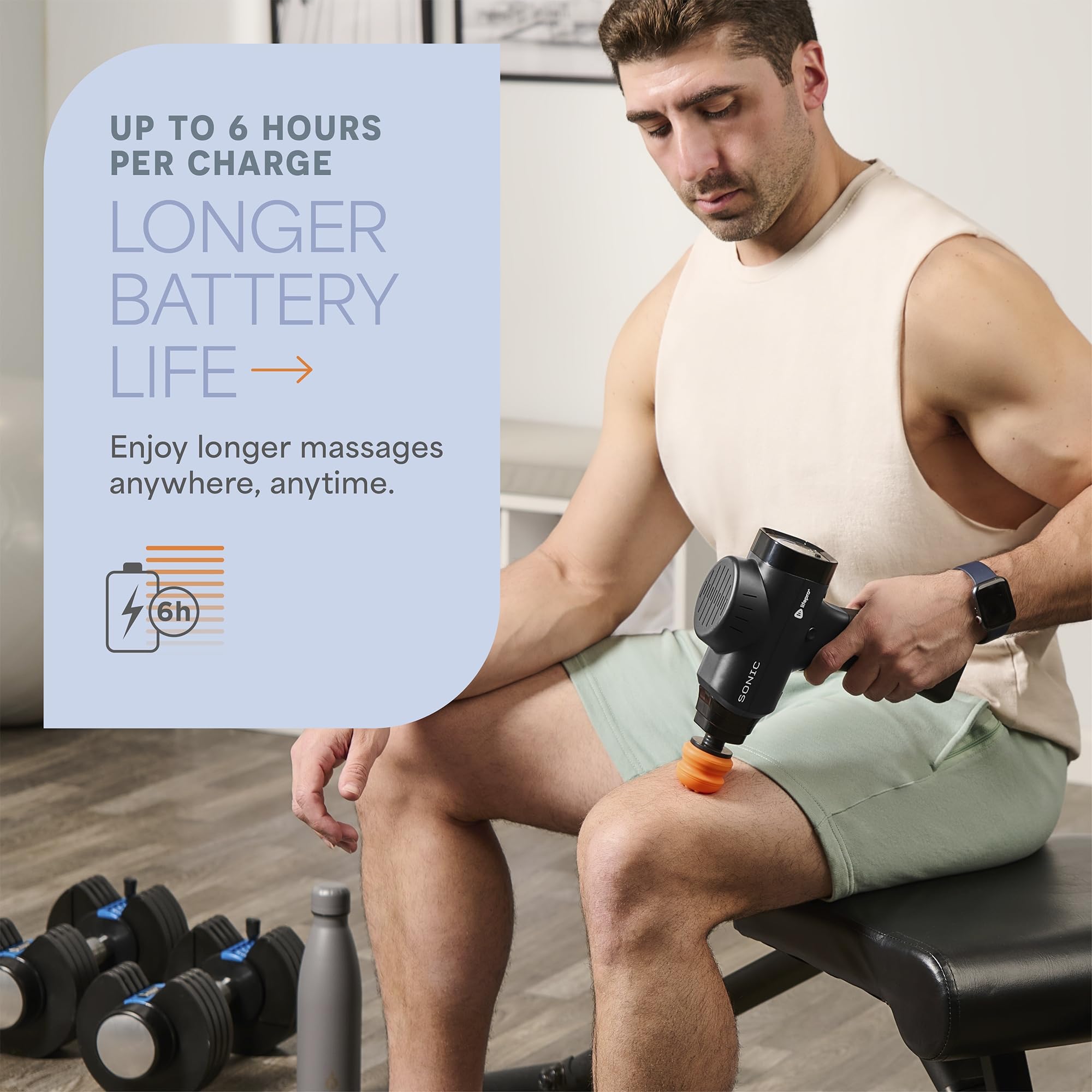 LifePro Deep Tissue Massage Gun with Multiple Heads