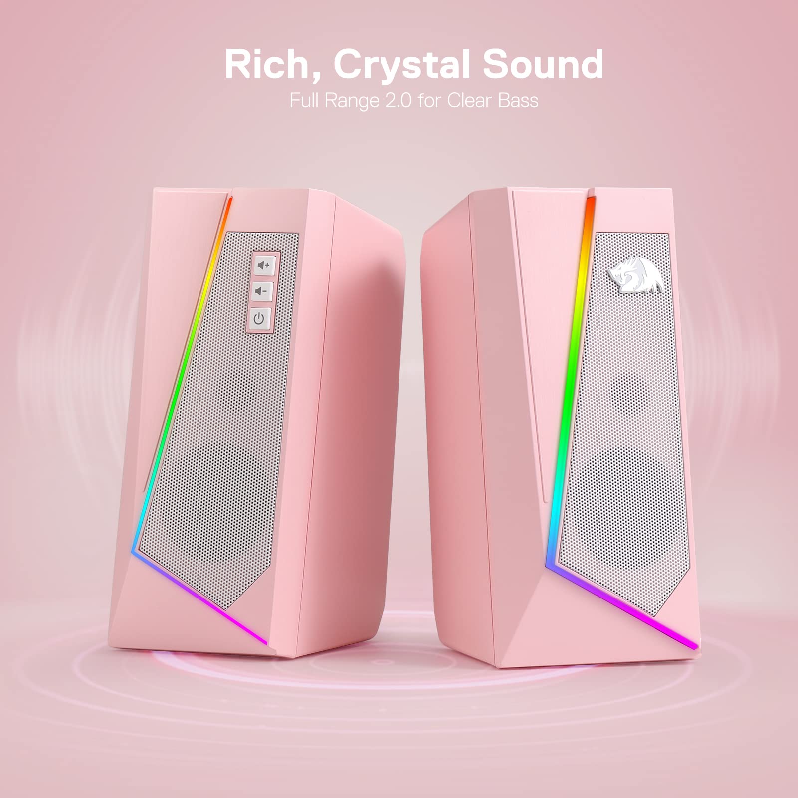 Redragon GS520 RGB Desktop Speakers with Enhanced Sound