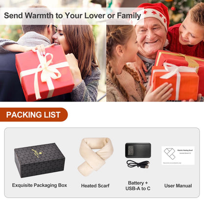 Heated Scarf for Women and Men Neck Warmer with Power Bank