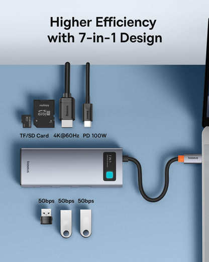 Baseus 4K Multiport Docking Station Dual HDMI DP USB Hub PD