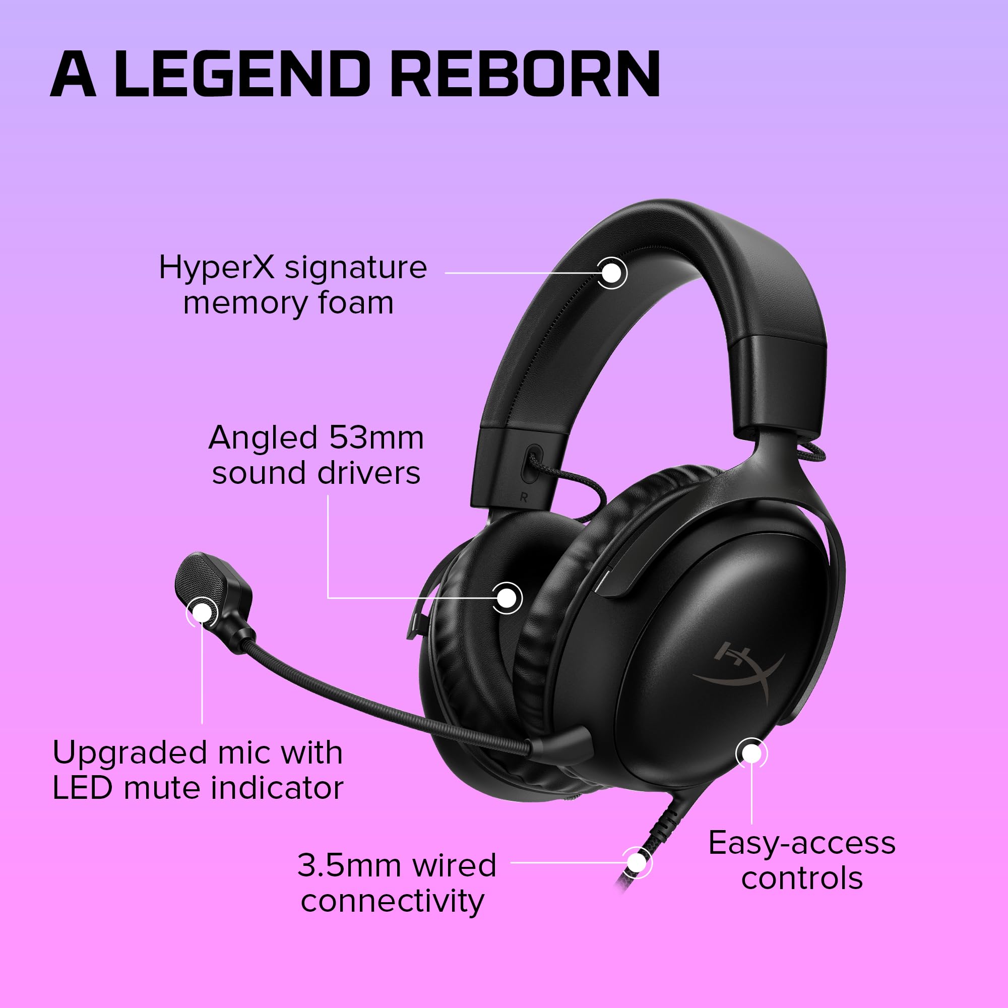 HyperX Cloud III Wired Gaming Headset with Superior Comfort