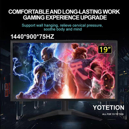 Yotetion 19 Inch Monitor 1440x900 75Hz HDMI VGA VESA 75mm