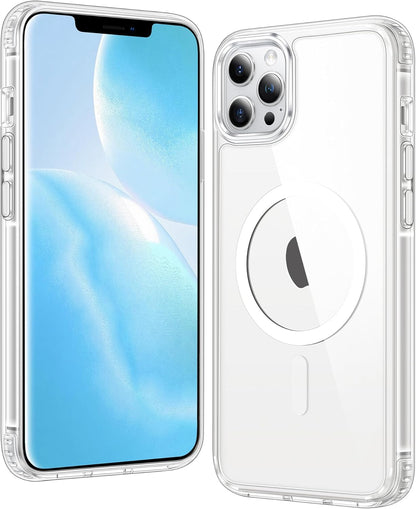 FNTCASE IPhone 16 Case Clear Magnetic MagSafe Screen Protector Drop Proof Rugged