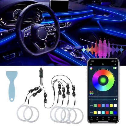 LivTee Smart Car LED Interior Lights USB Port App Control