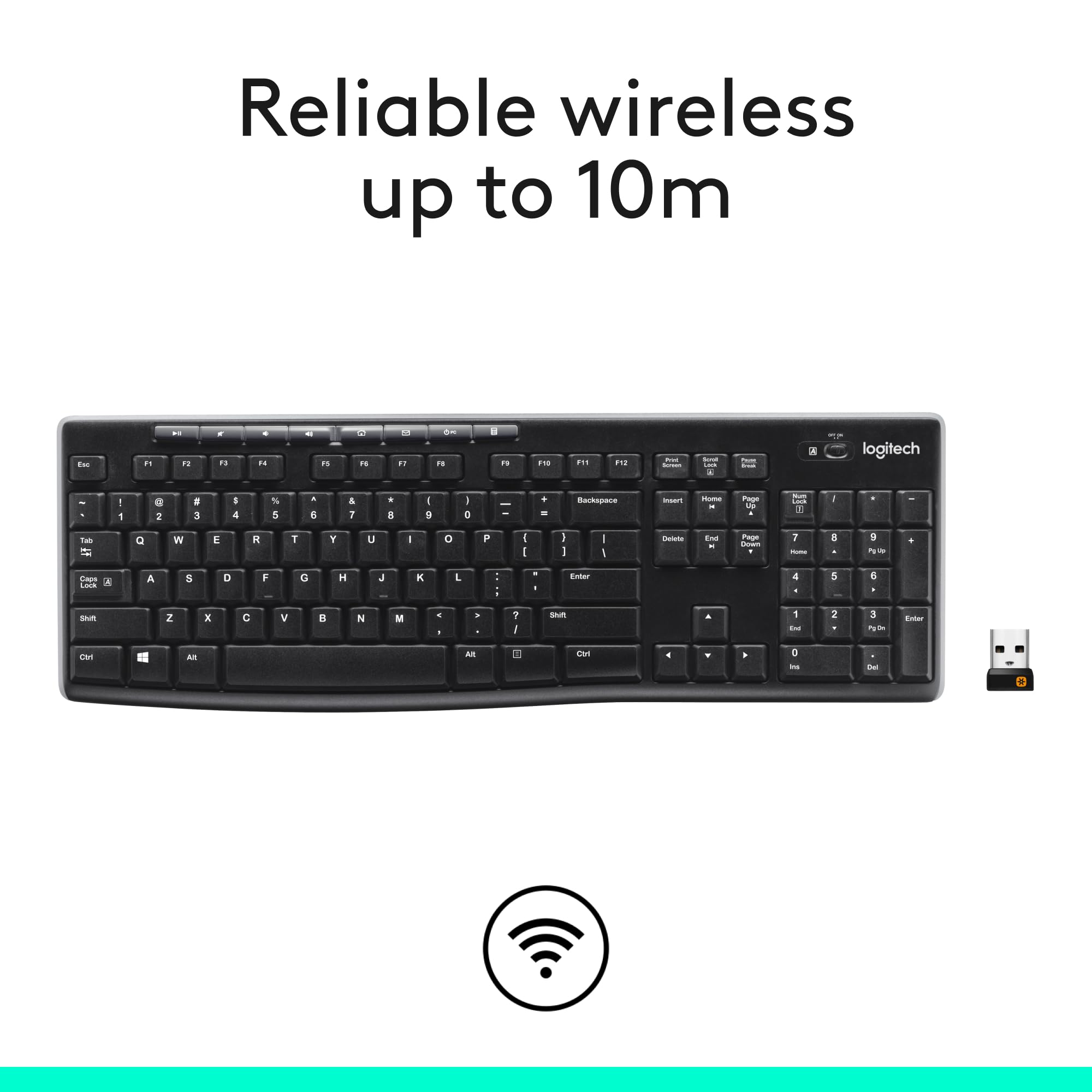 Logitech MK270 Wireless Keyboard and Mouse Combo for Easy Computing