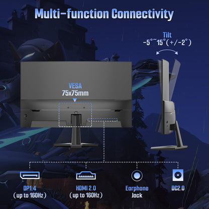 Sansui 27 Inch Curved Gaming Monitor 160Hz FreeSync HDR