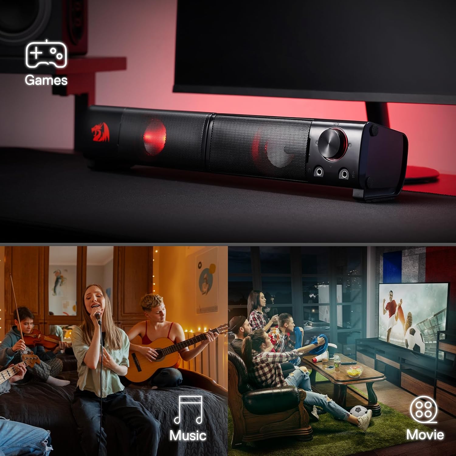 Redragon GS550 PC Gaming Speakers with Quality Bass