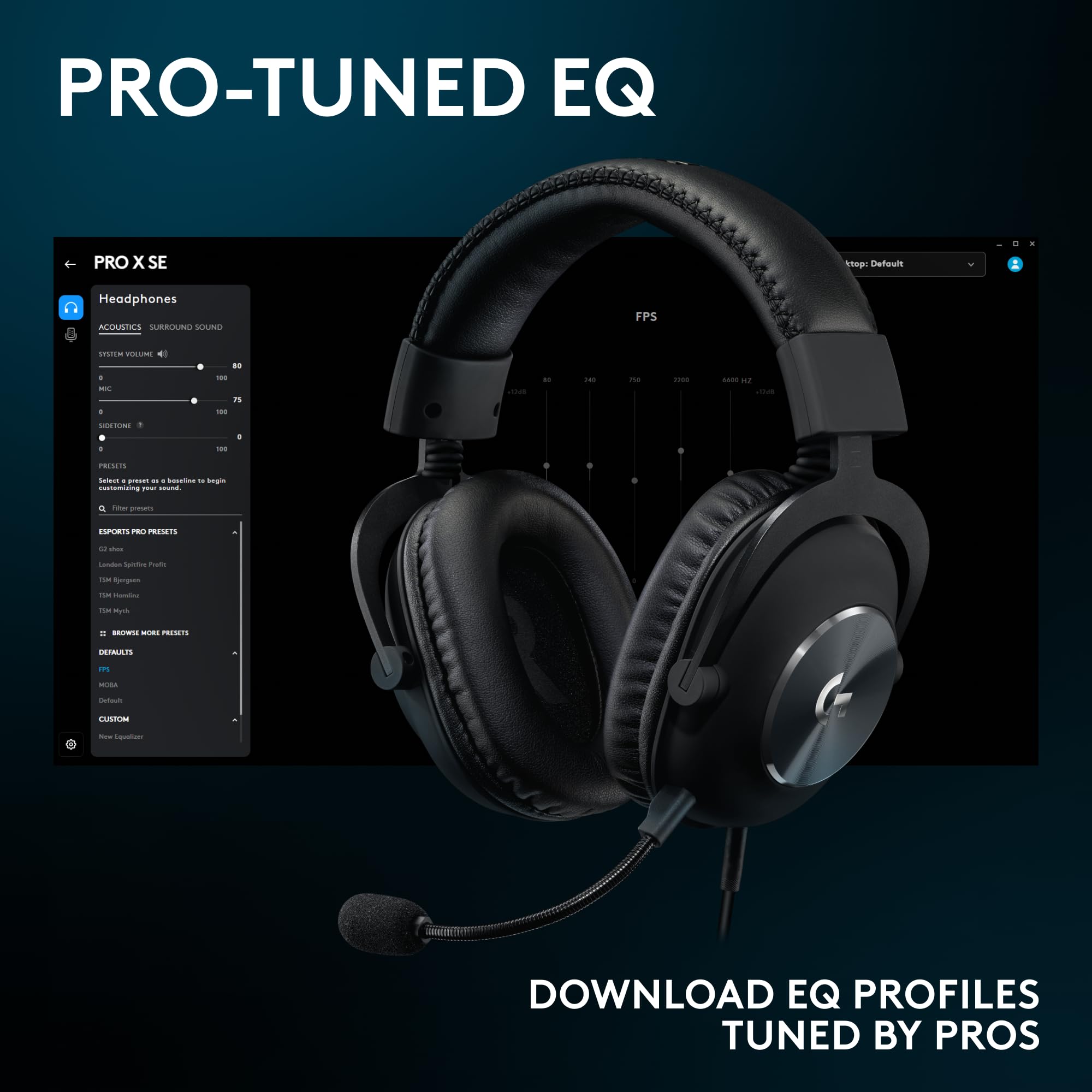Logitech G Pro X SE Wired Gaming Headset with Blue VOICE