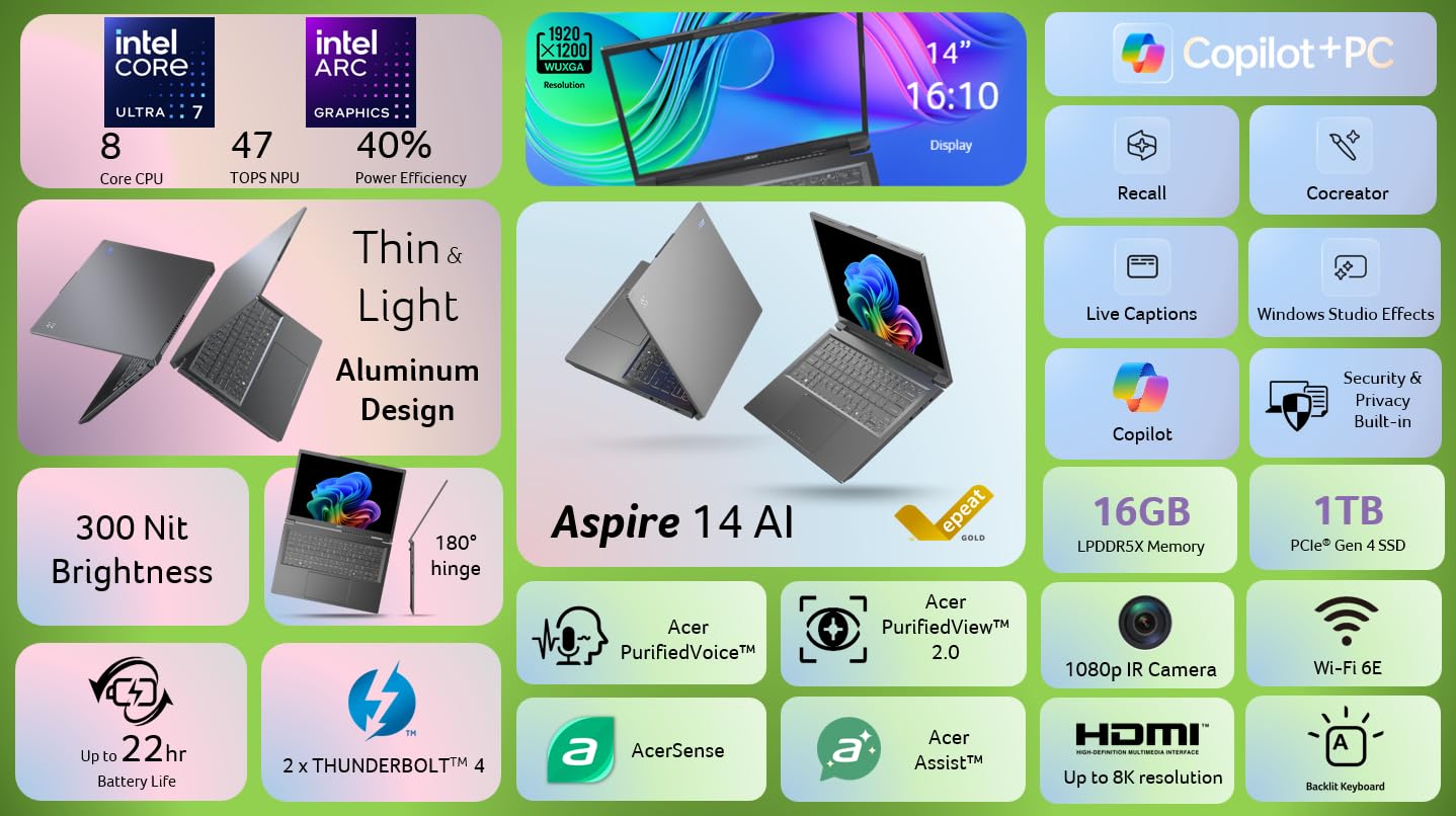 Acer Aspire Go 15 Slim Laptop with FHD Display