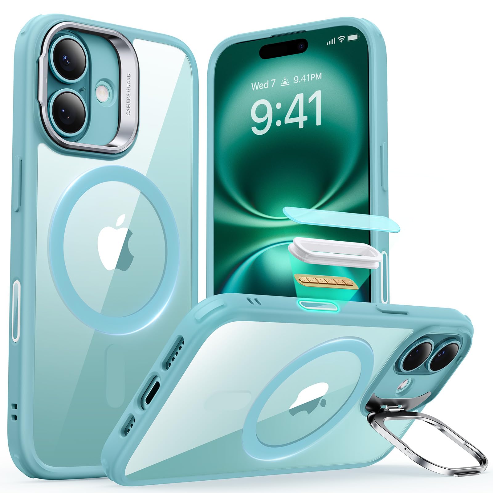 Military-Grade iPhone 16 Pro Max Case with Built-in Stand