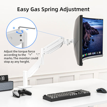 Suptek Gas Spring Monitor Arm Desk Mount Fits 17 to 32 Inch